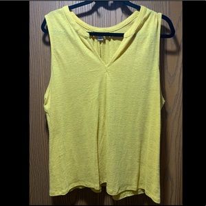 Yellow Relaxed fit Tank Top